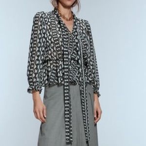 Zara blouse with high neck